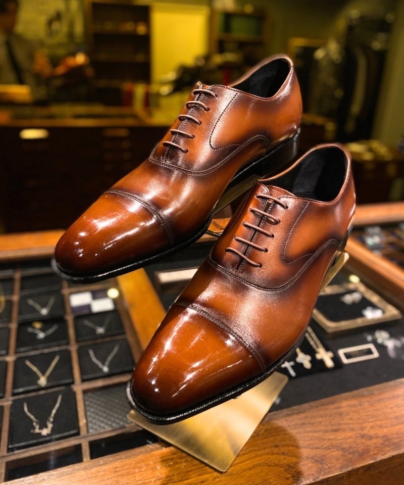 オーダー内羽根ストレートチップシューズ | unnames.onlineshop