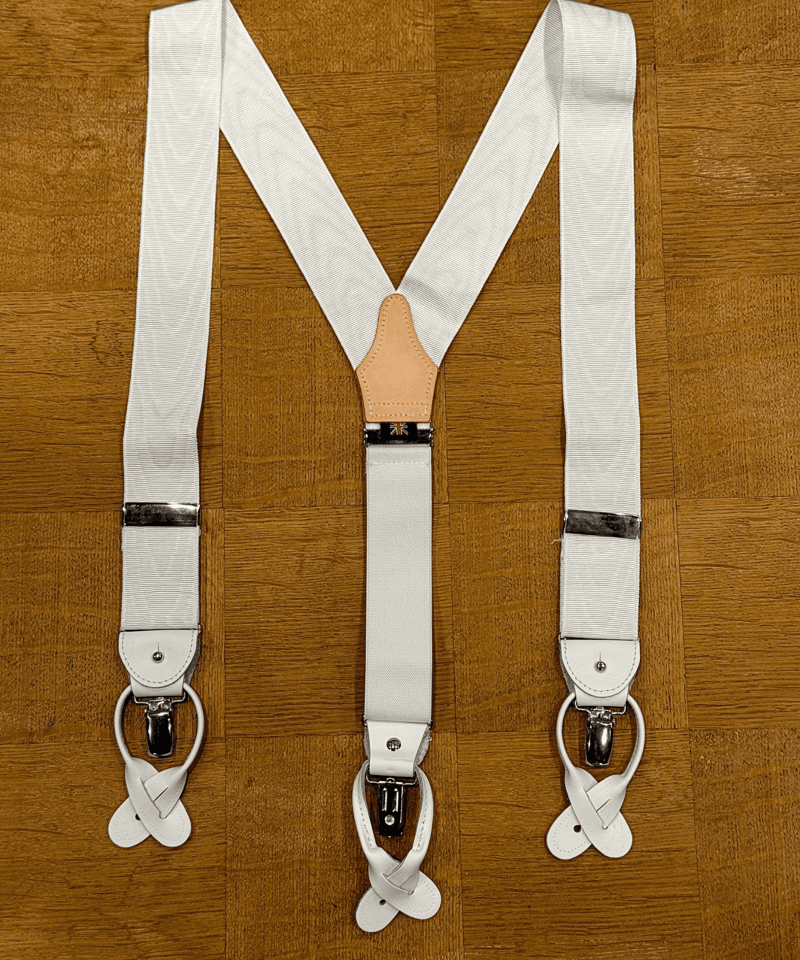  THURSTON サスペンダー ブラウン/ホワイト ALBERT THURSTON サスペンダー ブラウン/ホワイト 配色 2way