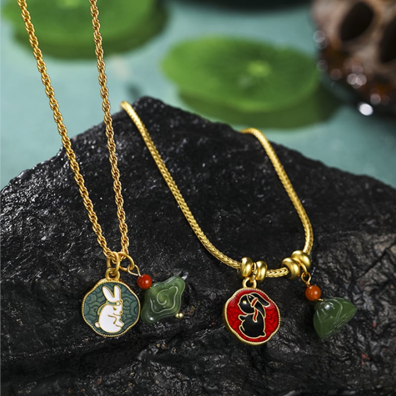 陳情令「陳情三周年限定」忘羨兎子「和田玉」ネックレス/ブレスレット