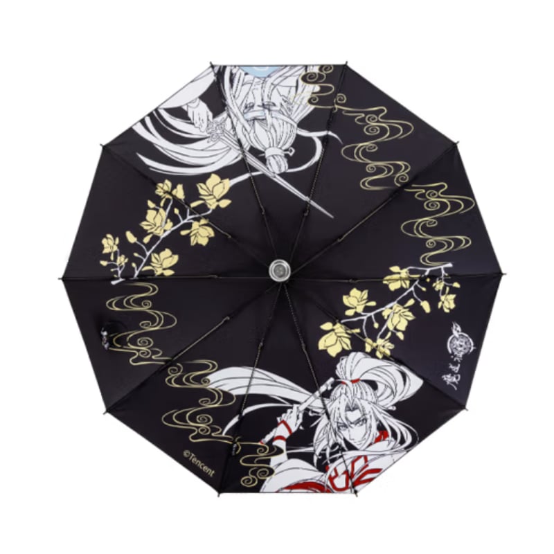 幸運石）魔道祖師「反収式濡れない」折りたたみ傘（フラッシュライト