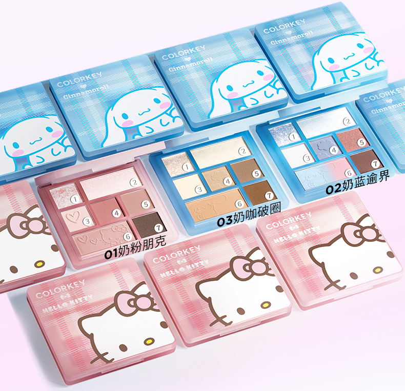 2016年サンリオ マイメロディ ファンデ アイシャドウ チーク アイライナー Colorkey×サンリオマルチパレット（チーク&アイシャドウ