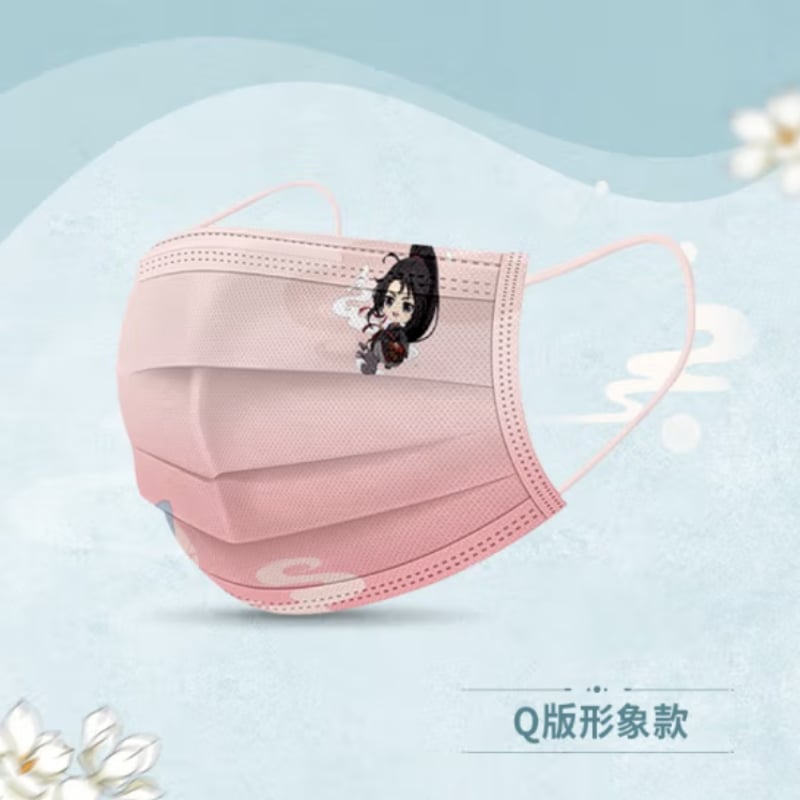 魔道祖師「魏無羨＆藍忘機」使い捨てマスク12枚セット（2枚ずつ