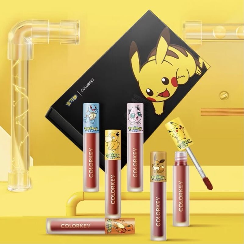 ポケモン ColourPop リップグロス Colorkey×ポケモン電撃リップグロスセット（6本入） | 中国