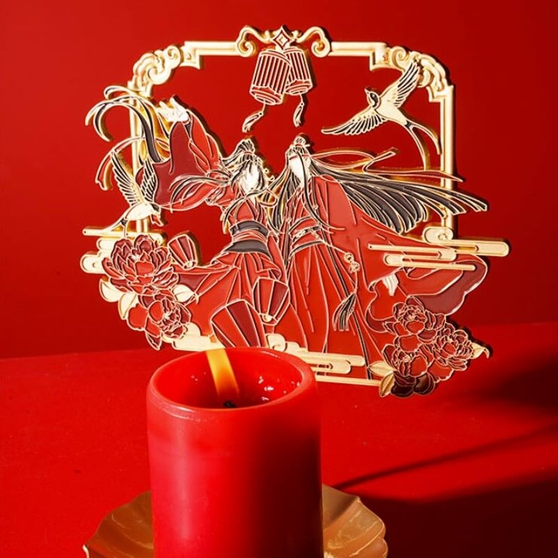 KAZE）魔道祖師「紅葉の盟」金属ろうそく立て（蝋燭1本付き） | 中国