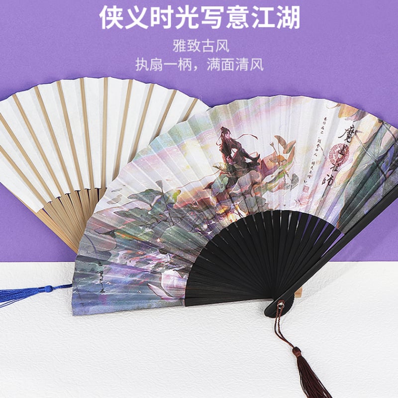 〖希少品〗 AIR 扇子 MINISO）魔道祖師「魏無羨＆藍忘機」竹扇子（2種類） | 中国コスメ