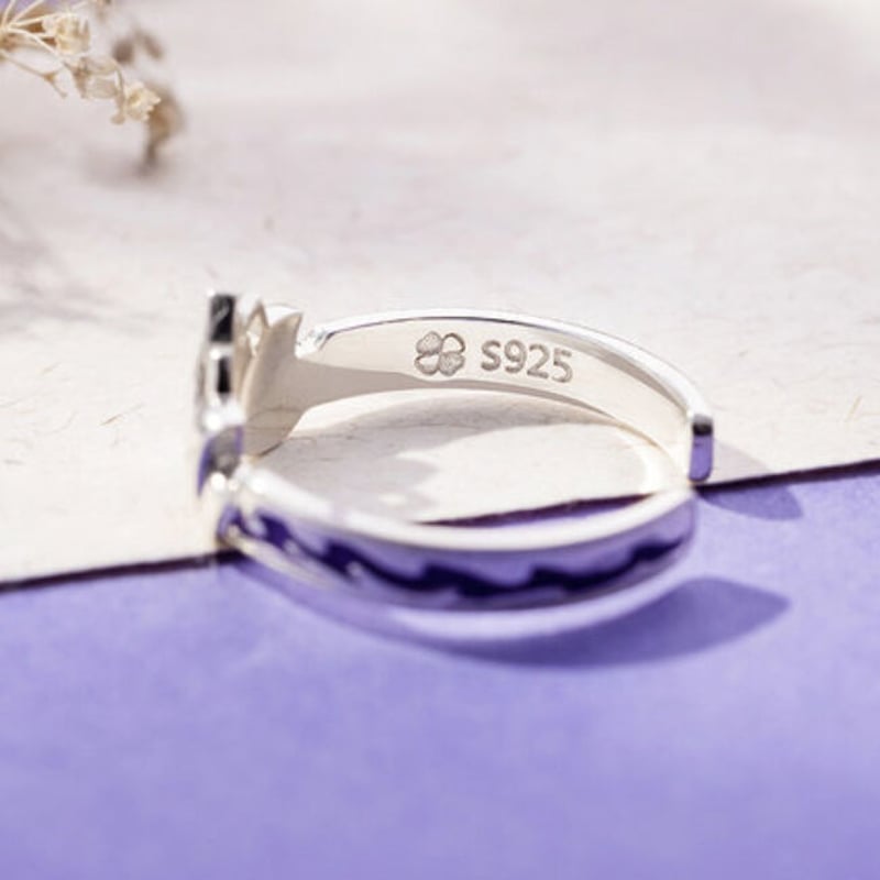 幸運石）魔道祖師「江澄」925銀指輪サイズ調節リング（2.3g） | 中国