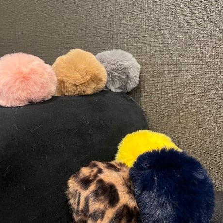 pompom fur brooch