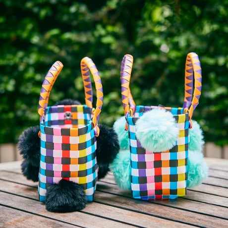 mini pompom basket