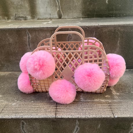 COTTON CANDY POMPOM BASKET