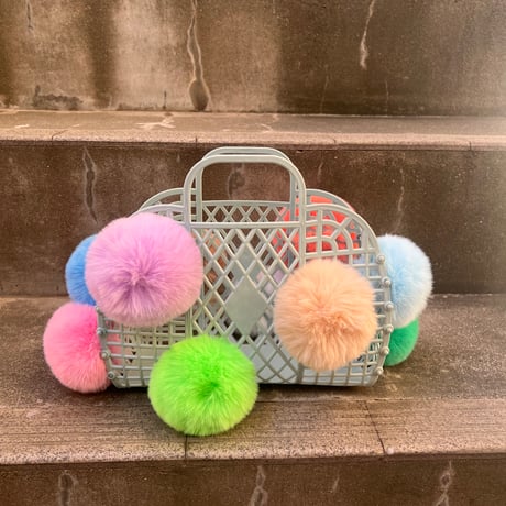 COTTON CANDY POMPOM BASKET