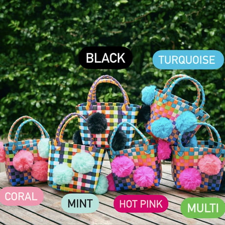 mini pompom basket