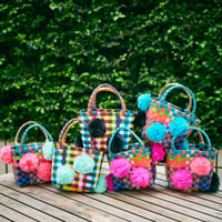 mini pompom basket