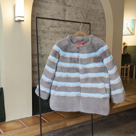 Sugar stripe reversible coat