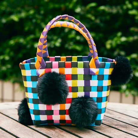 mini pompom basket