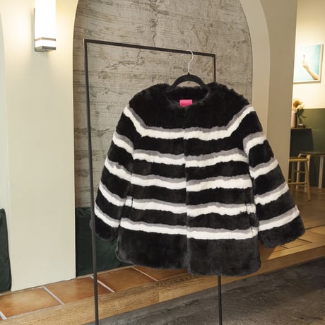 Sugar stripe reversible coat