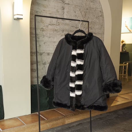 Sugar stripe reversible coat