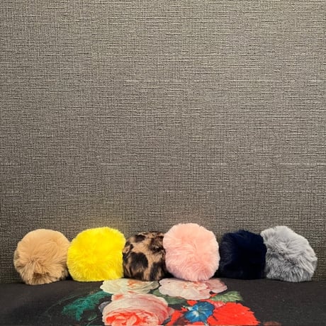 pompom fur brooch