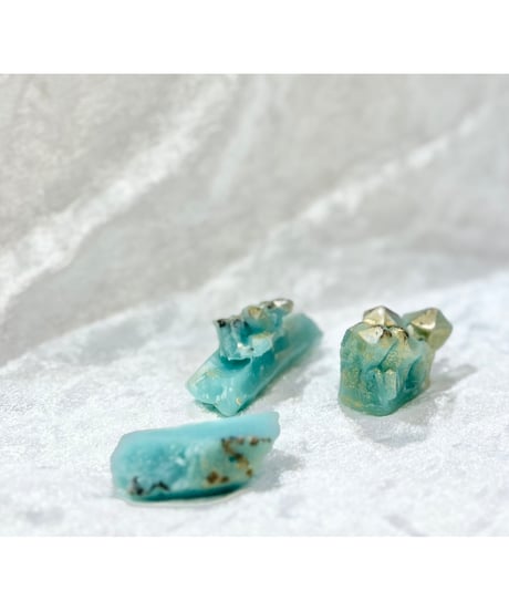 Set of 3 Crystals／ターコイズ／フラワー&ハーブアソートの香り／ WAXBAR®