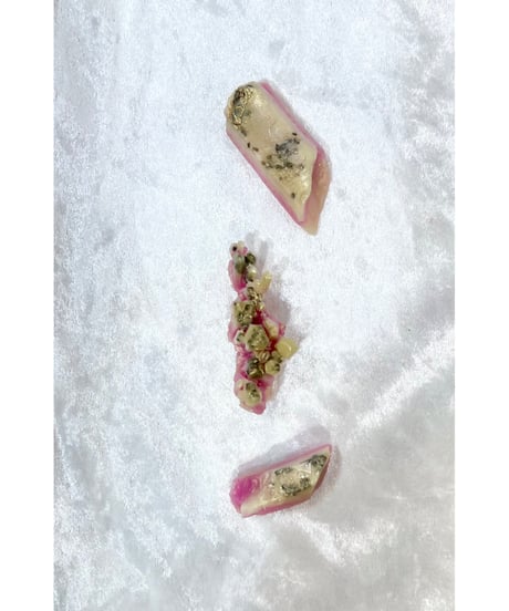 Set of 3 Crystals／ピンクグラデーション／フラワー&ハーブアソートの香り／ WAXBAR®