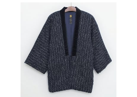 長袖半纏　水鞠袢天（濃紺）＊送料無料＊