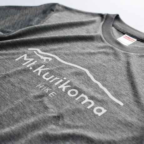 Mt.Kurikoma "HIKE" 4.1oz ドライTシャツ（ヘザーチャコール）栗駒山 Tシャツ
