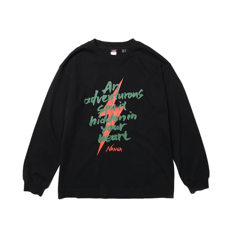 NANGA｜ナンガ ADVENTUROUS SPIRIT LS TEE（ブラック）