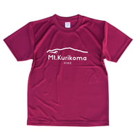 Mt.Kurikoma "HIKE" 4.1oz ドライTシャツ（バーガンディー）栗駒山 Tシャツ