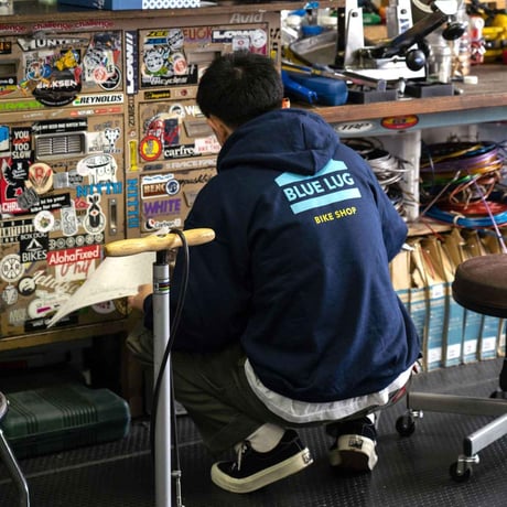 BLUE LUG｜house logo hoodie (navy)
