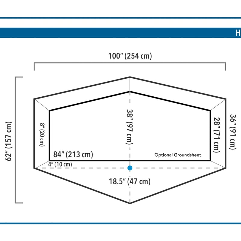【Used】Zpacks ヘキサミッドポケットタープ Hexamid Pocket Tarp - 1P UL Backpacking Shelter | Zpacks