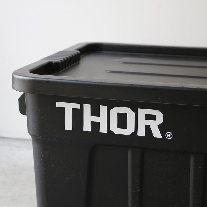 THOR Large Totes With Lid 75L Black 収納ボックス | ou