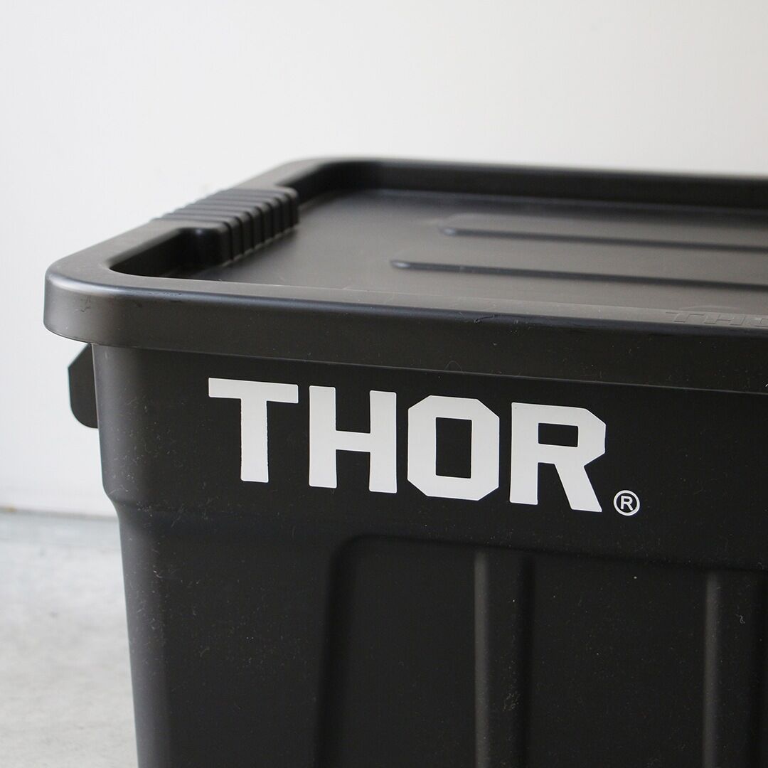 THOR Large Totes With Lid 75L Black 収納ボックス | ou