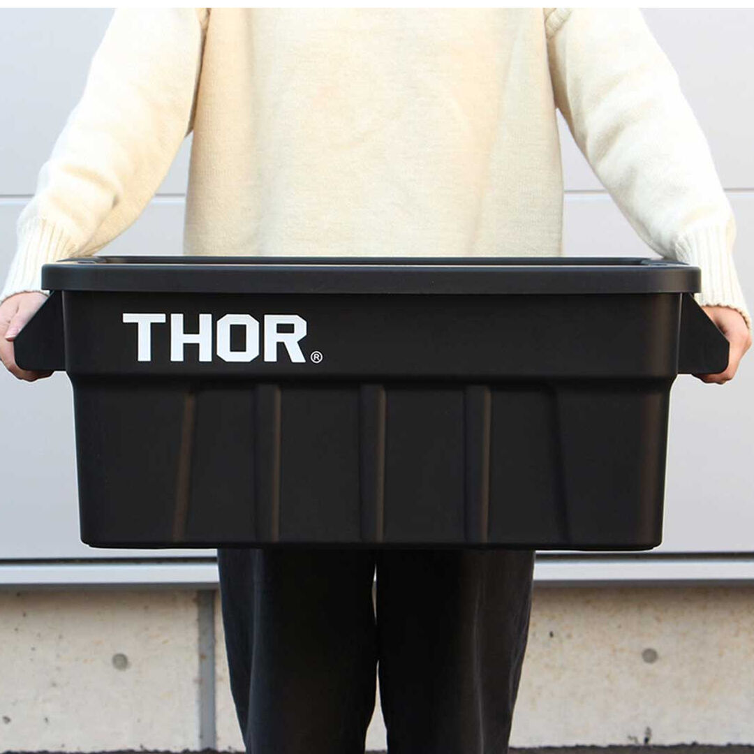 THOR Large Totes With Lid 53L Black 収納ボックス | ou