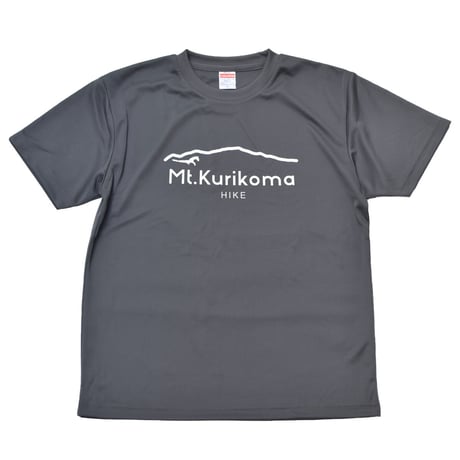 Mt.Kurikoma "HIKE" 4.1oz ドライTシャツ（ガンメタル）栗駒山 Tシャツ