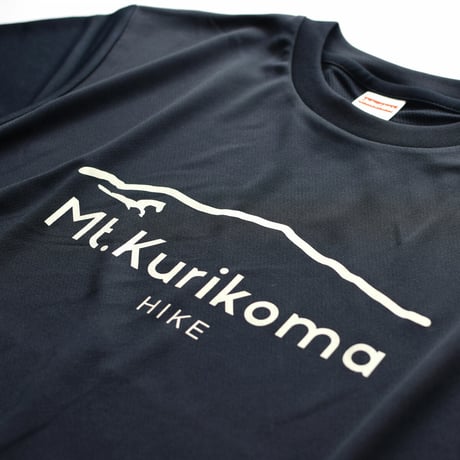 Mt.Kurikoma "HIKE" 4.1oz ドライTシャツ（ネイビー）栗駒山 Tシャツ