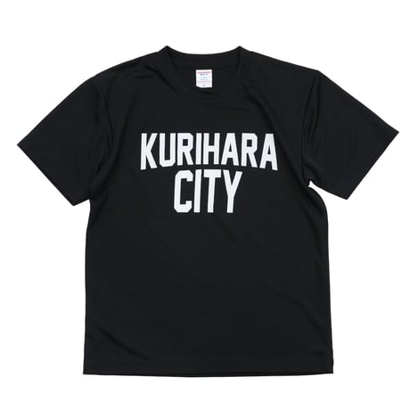 KURIHARA CITY 4.1oz ドライTシャツ（ブラック）栗原市 Tシャツ