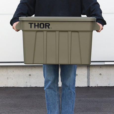 THOR Large Totes With Lid 75L Olive drab 収納ボックス