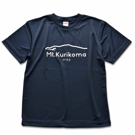 Mt.Kurikoma "HIKE" 4.1oz ドライTシャツ（ネイビー）栗駒山 Tシャツ