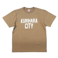 KURIHARA CITY 5.6oz ハイクオリティーTシャツ（サンドカーキ）