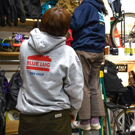 BLUE LUG｜house logo hoodie (grey)