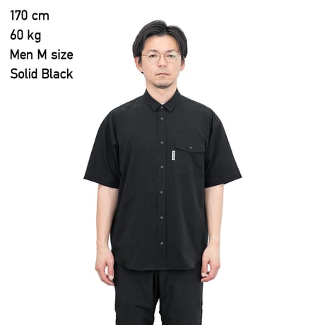 RIDGE｜Basic Short Sleeve Shirt（Solid Black）リッジマウンテンギア