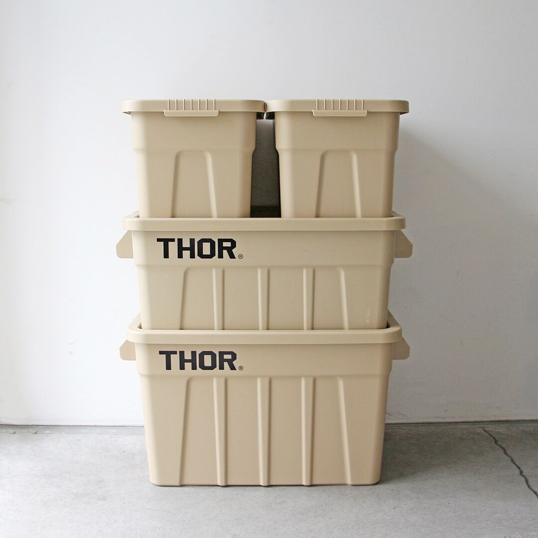 THOR Large Totes With Lid 53L Coyote 収納ボックス | o