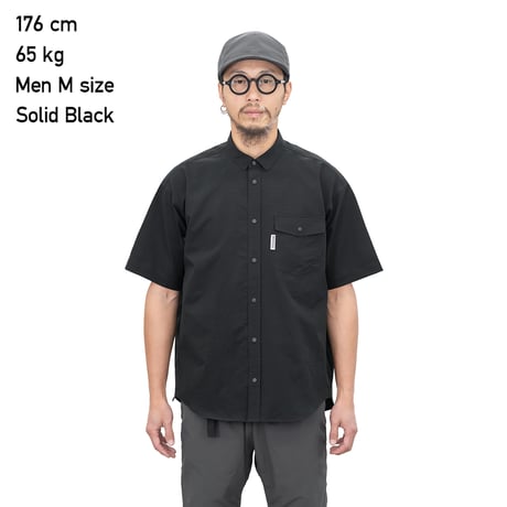 RIDGE｜Basic Short Sleeve Shirt（Solid Black）リッジマウンテンギア