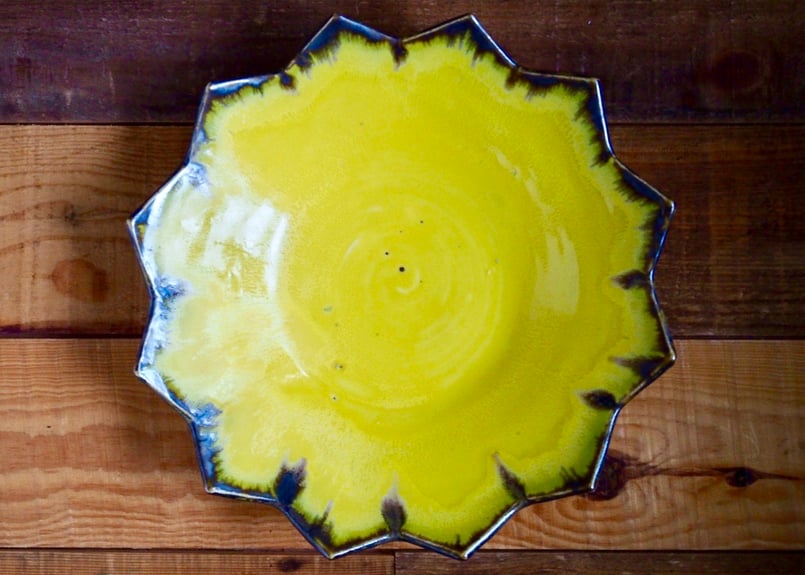 鳥居あい　黄色い星　1寸　プレート 0950 ハンドメイド・手芸 鳥居あい 黄色い星 1寸 プレート