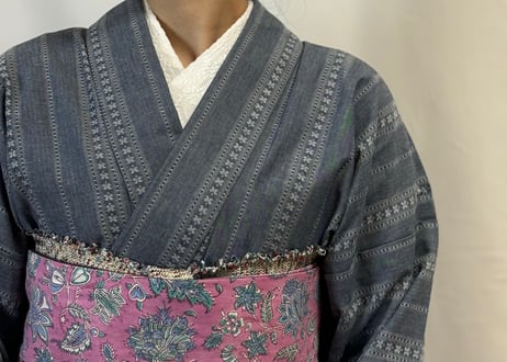 ツイードリボンの三重仮紐＜ネイビー＞＜ピンク＞