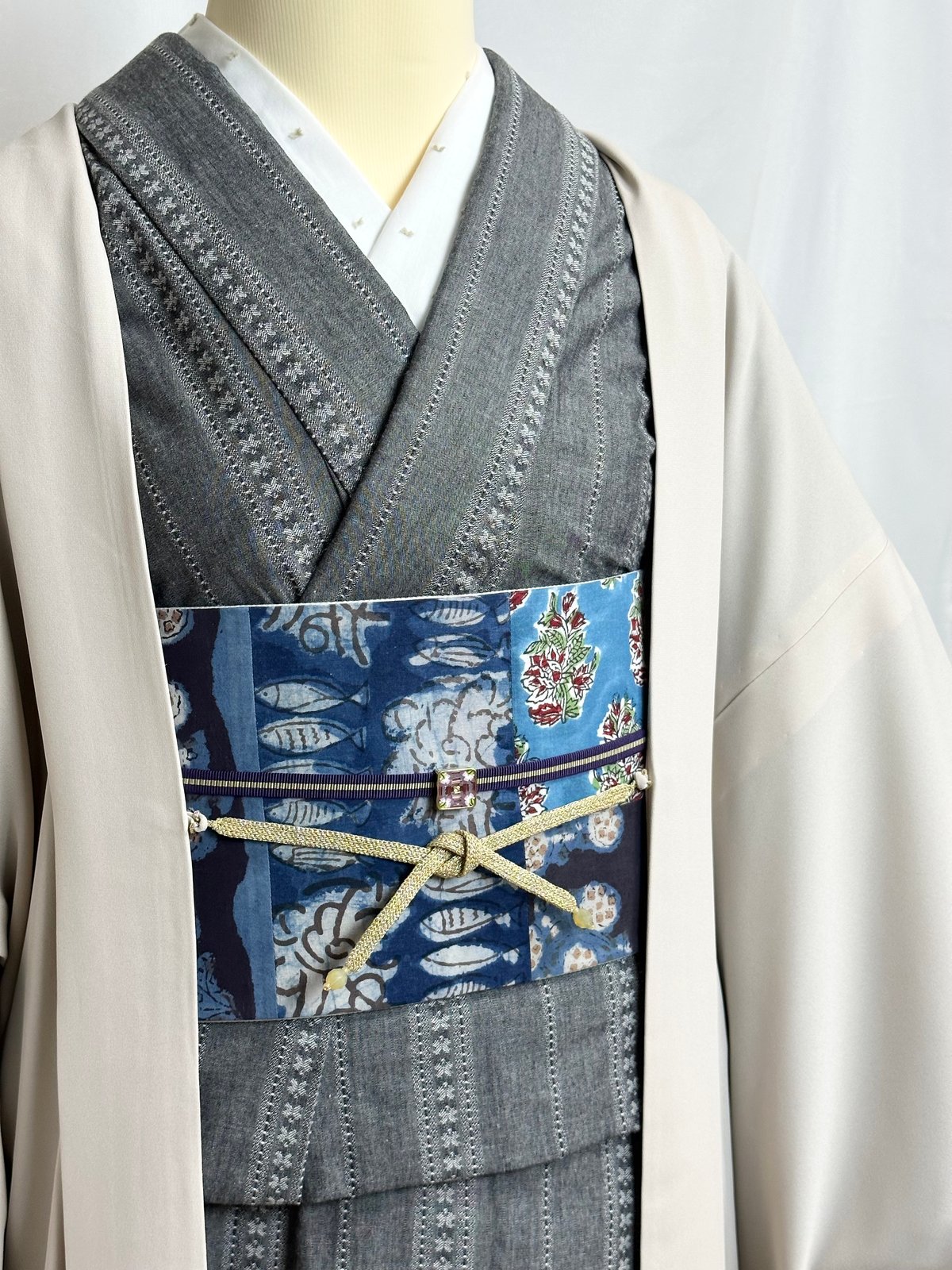 eco-nico洗える長羽織＜アイボリー＞ | KIMONO SMILE