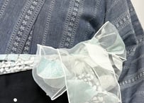 オーガンジーの三重仮紐＜Green Forest＞