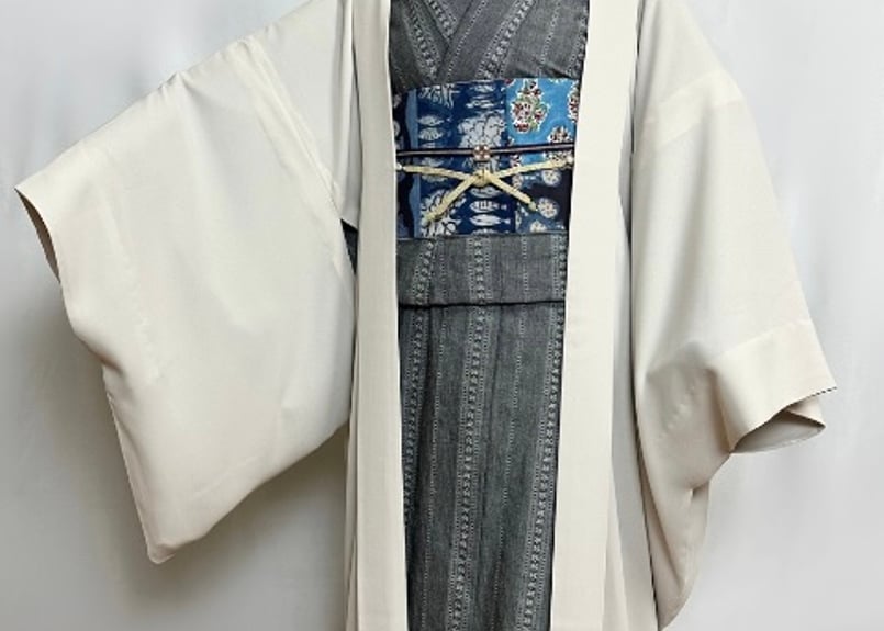 eco-nico洗える長羽織＜アイボリー＞ | KIMONO SMILE