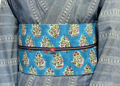 カジュアルきもの＜ダンガリーストライプ ブルー＞　＊お仕立て代込