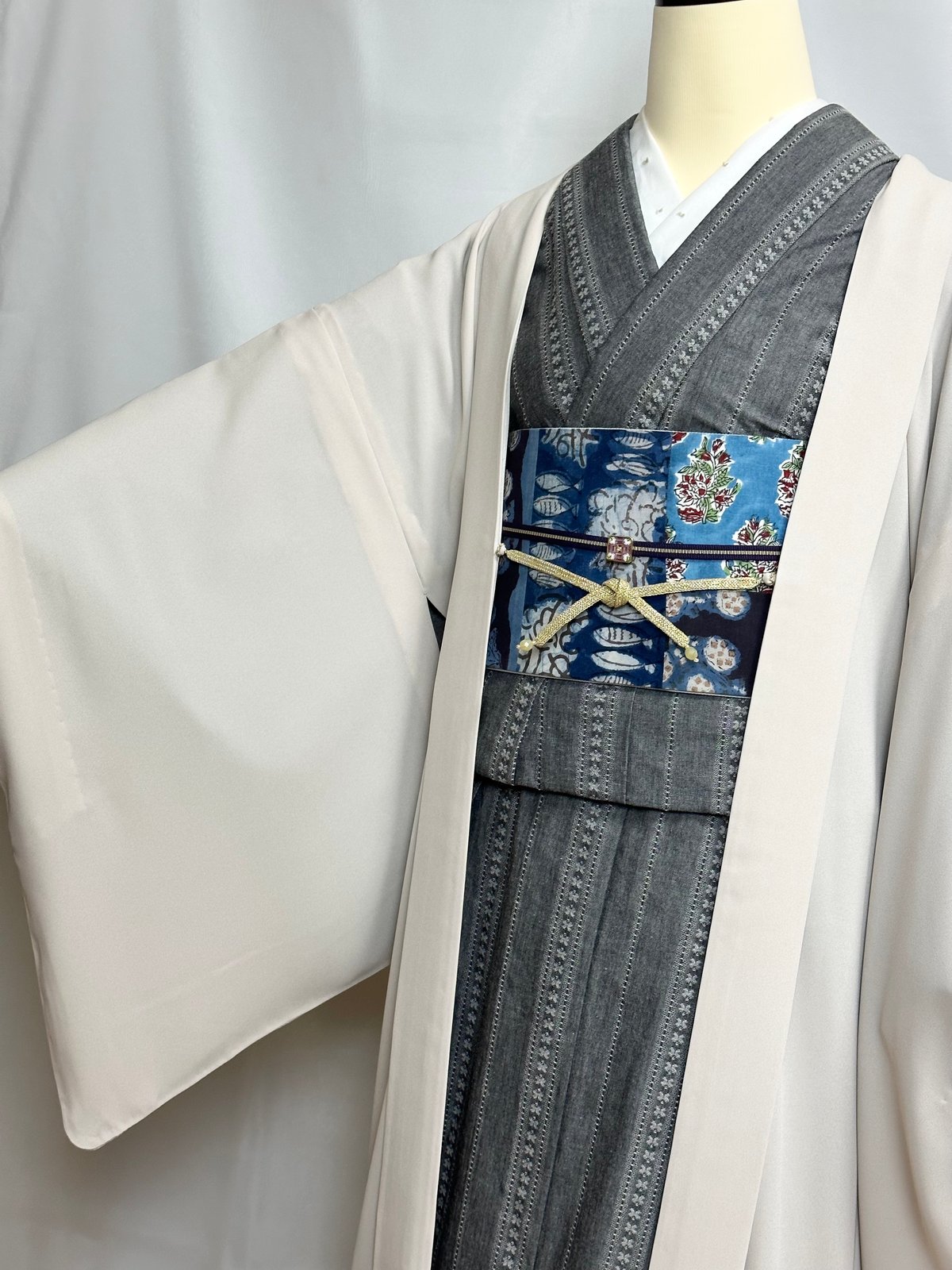 eco-nico洗える長羽織＜アイボリー＞ | KIMONO SMILE