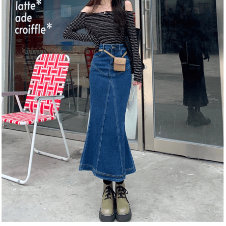 デニム　ロングスカート